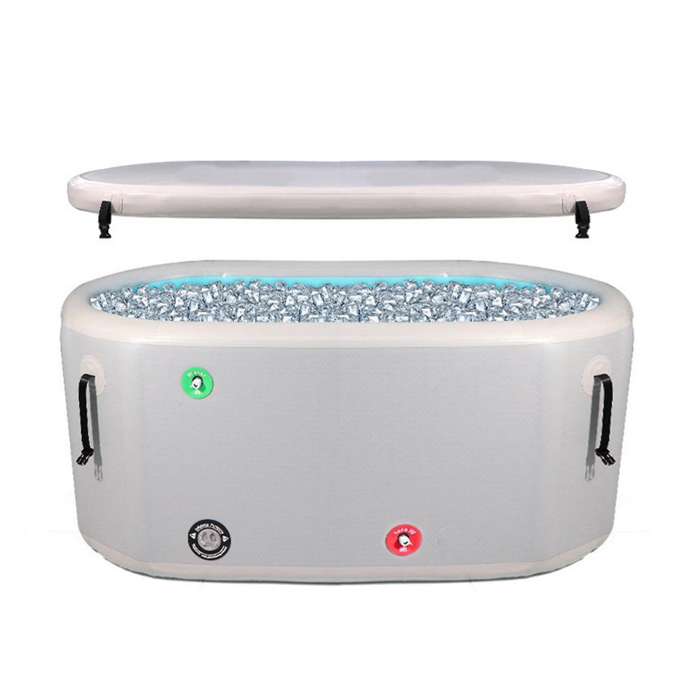 JUlAM Inflatable Cold Plunge Tub Cold Plunge, Cold Plunge Tub for Recovery, Ice Plunge Tub with Cover for Family Gardens
